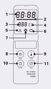 CODYSON CD-4831 Ultrasonic Cleaner Control Panel