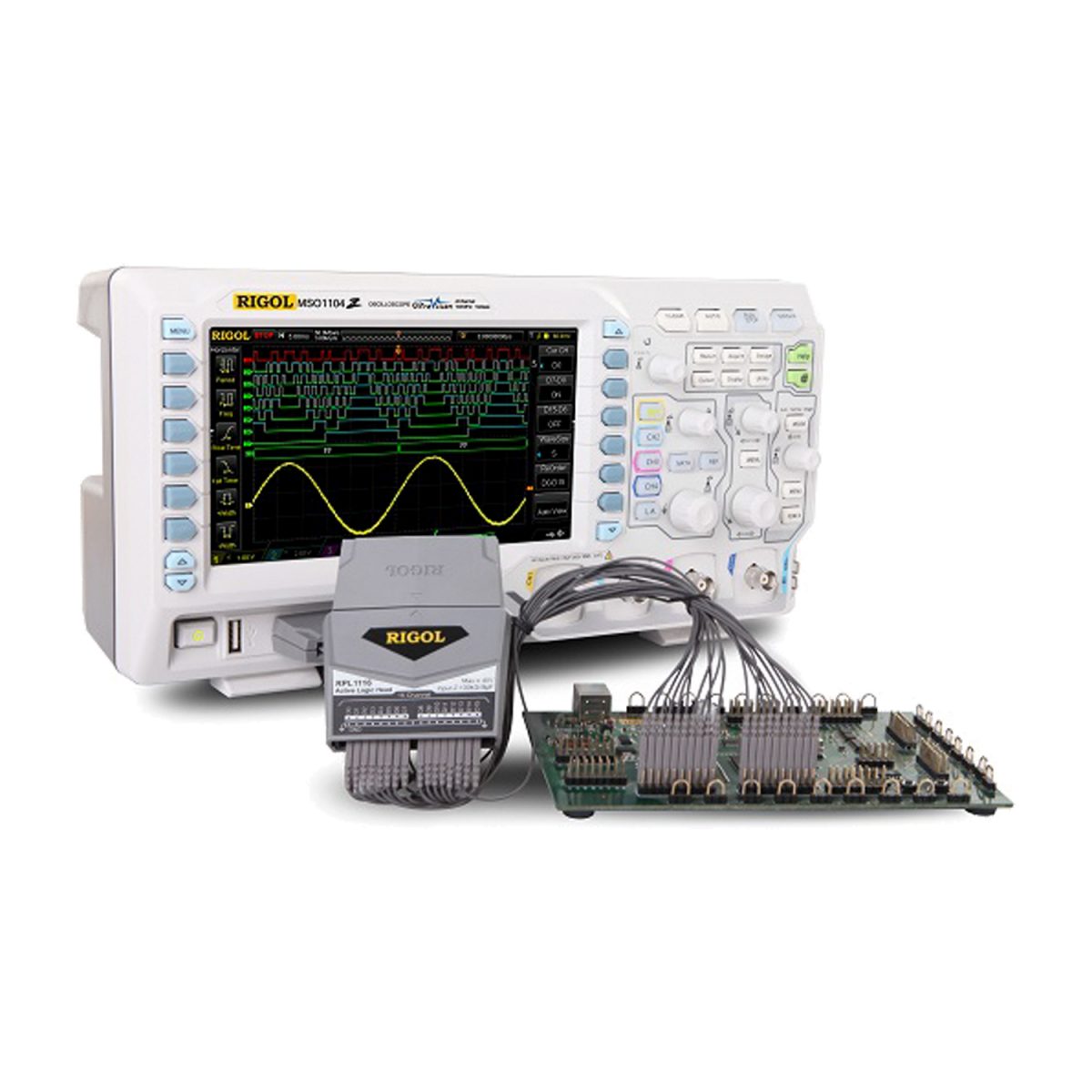 Rigol DS1104Z + Digital Oscilloscope 100MHz 4Channel 1GSa/s and RPL1116 (Optional Logic Probe)
