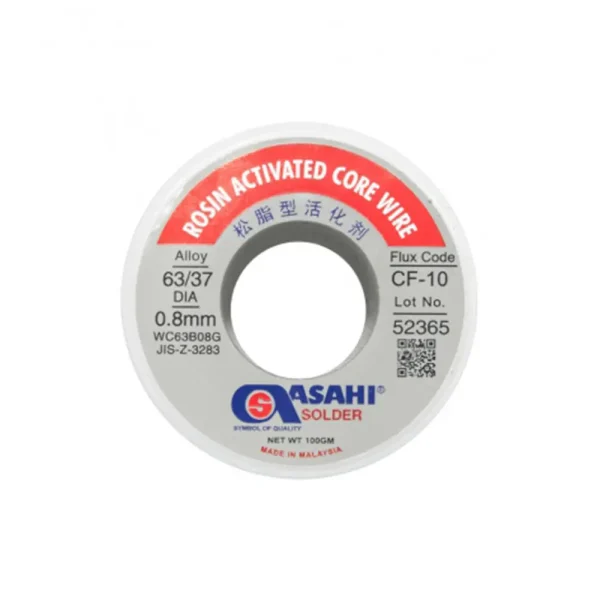 سیم قلع آساهی قطر 0.8 میلی متر سیم لحیم اساهی Asahi 0.8mm Soldering Wire Core