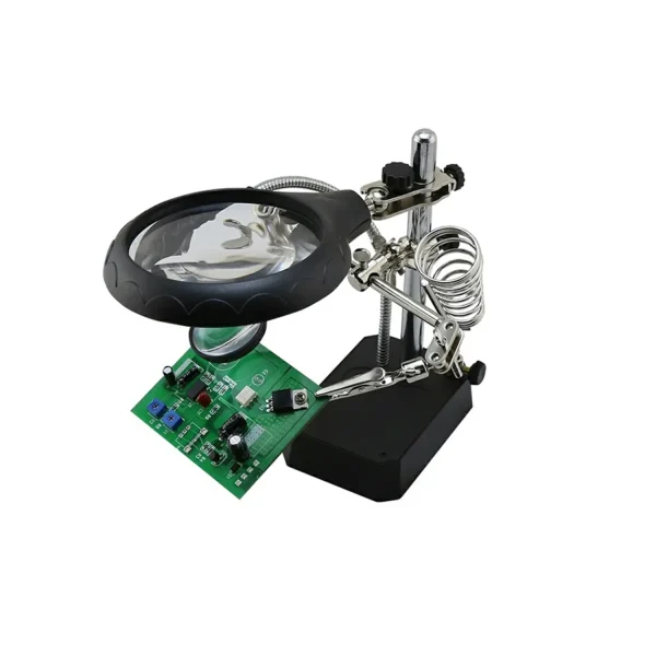 TE-800 Magnifier With PCB Holder and LED Light