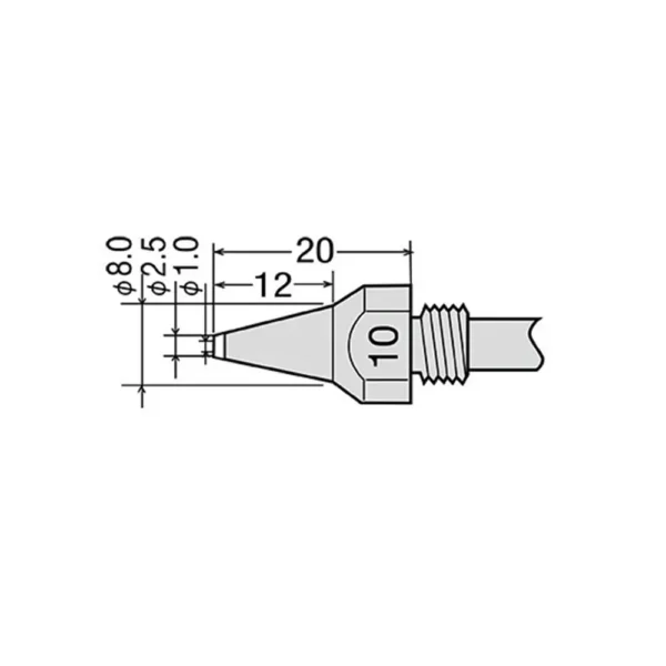 GOOT TP-100N-10 Replacement Tip Size