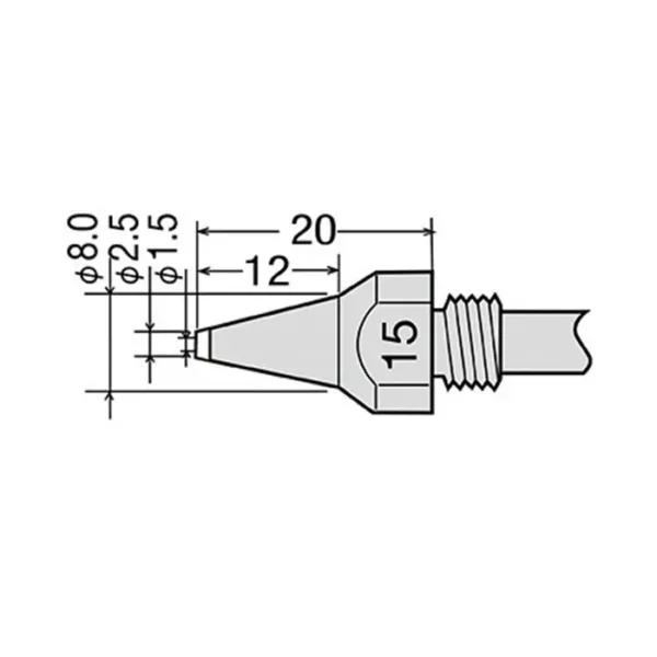 GOOT TP-100N-15 Replacement Tip Size