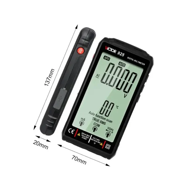 مولتی متر تمام صفحه ویکتور مدل VICTOR 925 Full Screen Digital Multimeter