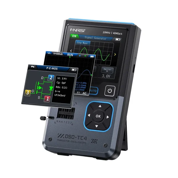 FNIRSI DSO-TC4 3 in 1 Compact and Handheld Oscilloscope With Transistor Tester and Wave Generator