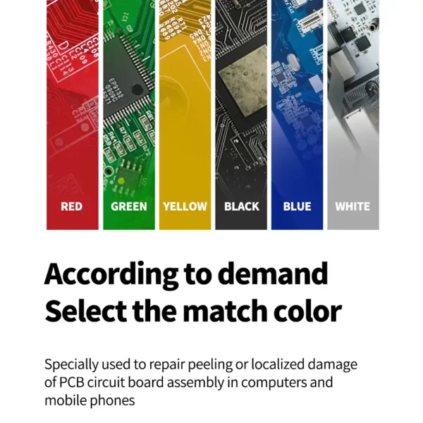 چسب UV مناسب تعمیر انواع PCB شرکت مکانیک با رنگ‌های متنوع
