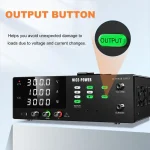 کلید OUTPUT با امکان قطع و وصل خروجی دستگاه