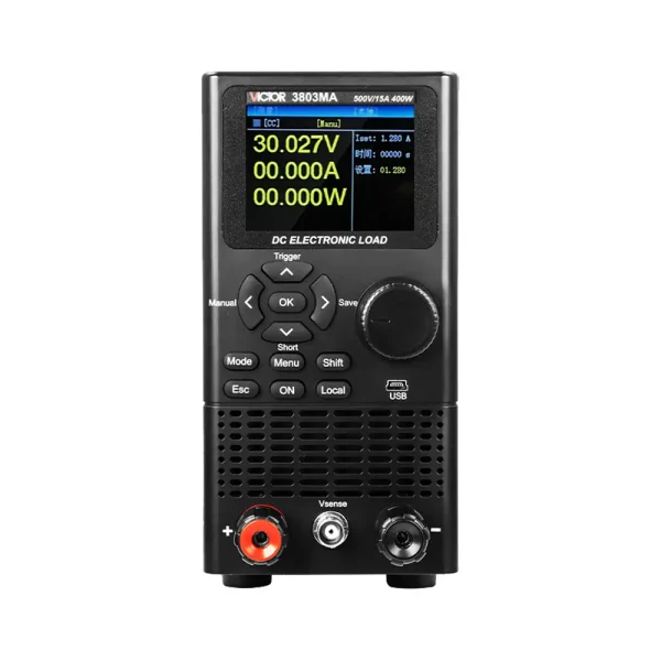 بار الکترونیکی DC ویکتور 500V 15A بیشینه توان 400W مدل VICTOR 3803MA