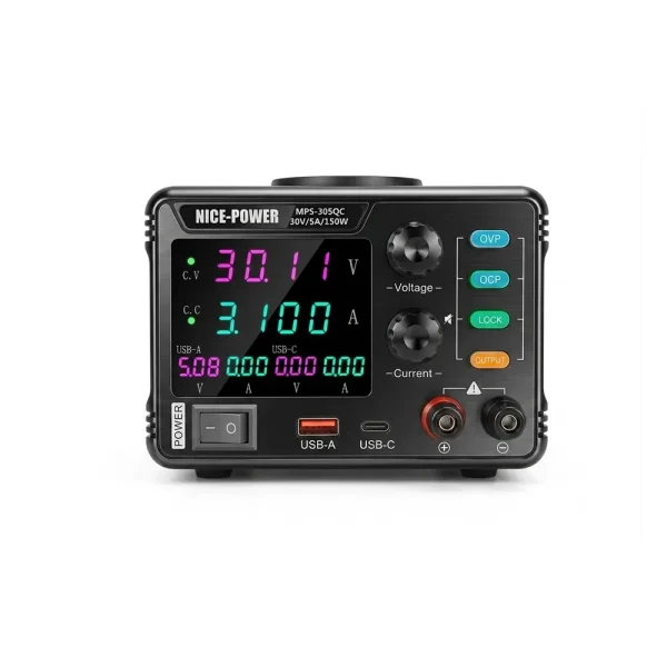 NICE-POWER MPS-305QC 30V 5A Mobile Repair DC Power Supply With USB Tester and Wireless Charging Tester